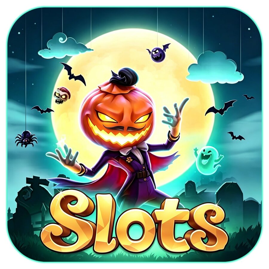 Mystic Pumpkin Slots artwork with the Pumpkin King under a full moon
